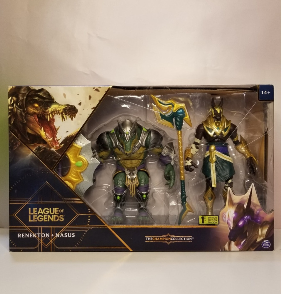 League of Legends, 2-Pack Official Nasus and Renekton Collectible Figures NWT